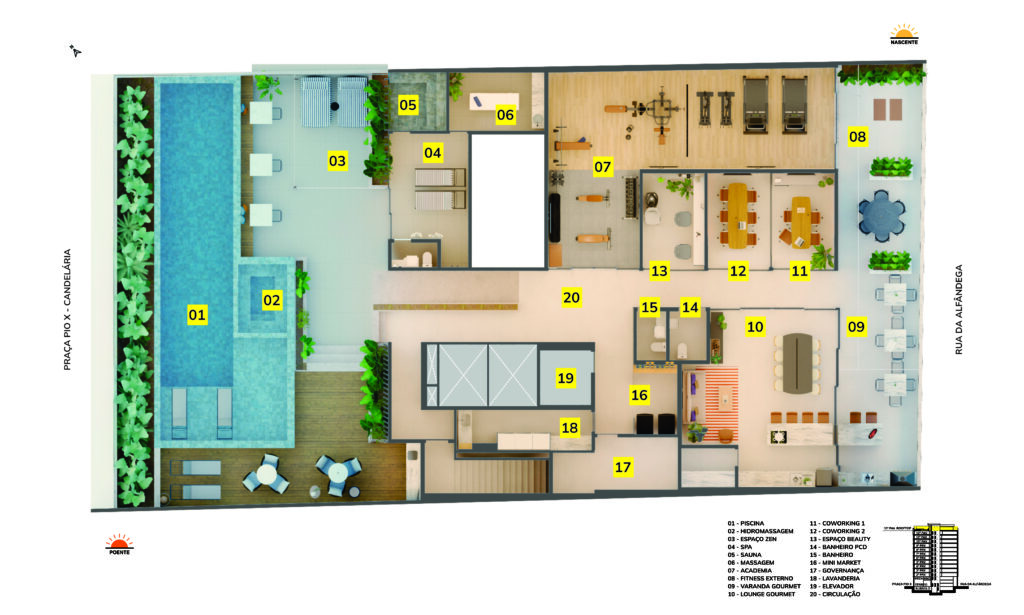 Planta: Rooftop · 13º pavimento